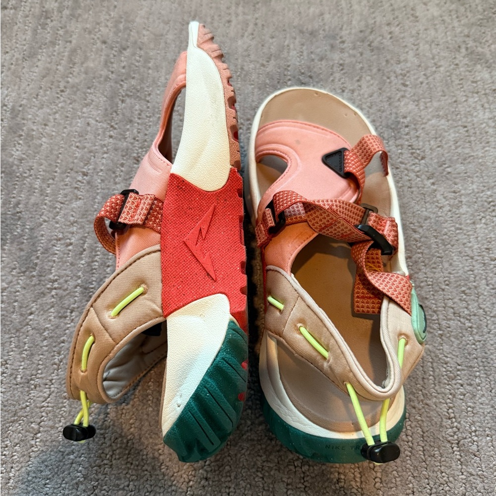Nike Onetona Coral Beige & Matter Root Pink Sandals with Adjustable Straps - Picture 8 of 10